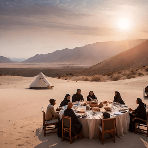 group-people-eating-dinner-deser